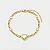 PULSEIRA DIAMANTADA CORAÇÃO MADREPÉROLA BANHADA OURO - Imagem 1