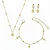 Conjunto Infantil Pendente Coração Zircônia Banhada a Ouro 18k - Imagem 1