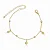 Pulseira Infantil com Pendente Coração Banhada Ouro 18K - Imagem 1