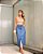 Saia Midi Jeans com Fenda - Imagem 1