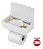 Arthi Premium Suporte 3 Em 1 Com Fita 3m Papel Higiênico Lenço E Celular Cor Branco - Imagem 1