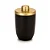 Porta Algodão Cotonete Multiuso Com Tampa 15cm 500ml Arthi Cor Preto Dourado - Imagem 4