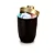 Porta Algodão Cotonete Multiuso Com Tampa 15cm 500ml Arthi Cor Preto Dourado - Imagem 1