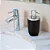 Porta Sabonete Liquido Luxo Para Lavabo Preto Cromo Fosco Arthi - Imagem 3