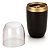 Porta Escovas Pasta Creme De Dente 500ml Preto Dourado Com Tampa Arthi - Imagem 3