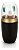 Porta Escovas Pasta Creme De Dente 500ml Preto Dourado Com Tampa Arthi - Imagem 2