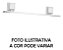 Porta Toalha Banho Sem Furos Dupla Face 3M Piatina Cromo Fosco Arthi - Imagem 3