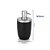 Dispenser Porta Sabonete Líquido Pia Banheiro Lavabo ~ Arthi Preto Com Cromado - Imagem 3