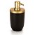 Dispenser Porta Sabonete Líquido Pia Banheiro Lavabo ~ Arthi Preto Com Dourado - Imagem 2