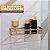 Suporte Porta Shampoo Retangular Banheiro Adesivo 3m Parede Dourado Arthi - Imagem 2