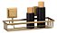 Suporte Porta Shampoo Retangular Banheiro Adesivo 3m Parede Dourado Arthi - Imagem 1