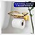 Porta Papel Higiênico Suporte Celular Parede Lavabo Banheiro Dourado Fosco Arthi - Imagem 2