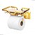 Porta Papel Higiênico Suporte Celular Parede Lavabo Banheiro Dourado Fosco Arthi - Imagem 1