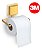Porta Rolo De Papel Higiênico Dourado Fosco Com Fixação Adesiva 3m Arthi - Imagem 1