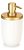 Porta Sabonete Liquido 500ml Para Lavabo Branco com Dourado Fosco Arthi - Imagem 1