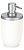 Porta Sabonete Liquido Luxo Para Lavabo 500ML Branco Cromo Fosco Arthi - Imagem 1