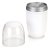Porta Escova E Pasta Com Tampa Transparente 500ml Arthi Branco e Prata - Imagem 2