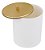 Lixeira 5 Litros Multiuso Com Tampa Plástico Diversas Cores Branco/dourado - Imagem 3