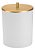 Lixeira 5 Litros Multiuso Com Tampa Plástico Diversas Cores Branco/dourado - Imagem 1