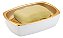 Saboneteira Conceito Luxo Moderno Branco Dourado Fosco Arthi - Imagem 1
