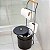 Suporte De Chão Para Papel Higiênico Com Lixeira Tampa 5L Preto Eco Desing Arthi - Imagem 2