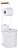 Lixeira Com Porta Rolos Papel Higiênico 5l Com Madeira Arthi Branco - Imagem 1