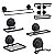 Kit Acessórios Banheiro 6 Peças Sucção Black ~ Arthi - Imagem 1