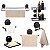 Kit Acessórios Banheiro 6 Peças Sucção Black ~ Arthi - Imagem 2
