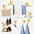 Kit Acessórios Banheiro 7 Peças Sem Furo 3M Dourado ~ Arthi - Imagem 1