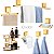 Kit Acessórios Banheiro 7 Peças Sem Furo 3M Dourado ~ Arthi - Imagem 2