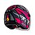 Capacete de Moto Fly F17 HG Velox Preto com Rosa  56 - Imagem 5