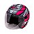 Capacete de Moto Fly F17 HG Velox Preto com Rosa  58 - Imagem 3