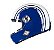 Capacete Bieffe Uno Eternal Azul E Branco ~ Old School Classic - Imagem 1