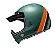 Capacete Bieffe Old School Moto X Eternal ~ Cinza F Laranja - Imagem 2