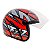 Capacete de Moto Fly F17 HG Velox Preto comVermelho  61 - Imagem 1