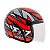 Capacete de Moto Fly F17 HG Velox Preto comVermelho  61 - Imagem 3