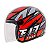 Capacete de Moto Fly F17 HG Velox Preto comVermelho  61 - Imagem 2
