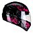 Capacete de Moto Fly F9 Lyrical Preto Com Rosa  56 - Imagem 1