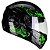 Capacete de Moto Fly F9 Lyrical Preto Com Verde  58 - Imagem 1