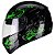 Capacete de Moto Fly F9 Lyrical Preto Com Verde  58 - Imagem 2