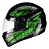 Capacete de Moto Fly F9 HG Flash Preto com Verde  58 - Imagem 2