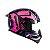 Capacete Moto Bieffe B12 Phanton Preto Fosco pink  58 - Imagem 4