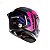 Capacete Moto Bieffe B12 Phanton Preto Fosco pink  58 - Imagem 3
