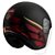 Capacete Allegro Soul Preto Fosco Rubro ~ Bieffe  60 - Imagem 3