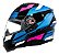 Capacete B40 Spect Preto Rosa Com Viseira Solar ~ Bieffe  56 - Imagem 1