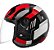 Capacete Allegro Reverse Preto Vermelho ~ Bieffe  60 - Imagem 1