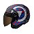Capacete Aberto Freeway M Play Preto Azul Brilhante ~ Peels  56 - Imagem 3