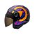 Capacete Aberto Freeway M Play Preto Roxo Brilhante ~ Peels  60 - Imagem 3