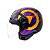 Capacete Aberto Freeway M Play Preto Roxo Brilhante ~ Peels  60 - Imagem 5