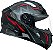 Capacete Bieffe Escamoteavel Bdynamic Attractie Preto Vermelho Com Óculos Interno  58 - Imagem 3